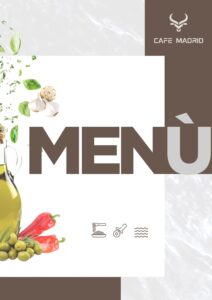12 Front Menu Drinks Cafe Madrid A4