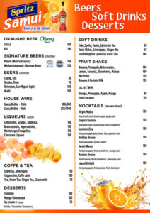 Drink Menu Spritz Samui A3-1