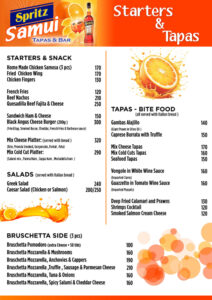 Food Menu Spritz Samui A3-1