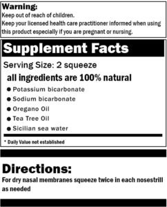 HT SinusSea SuppFacts Label